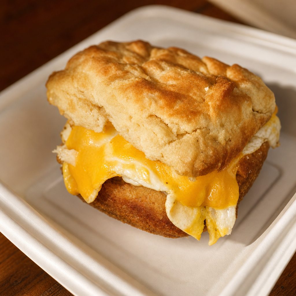 Sausage Egg and Cheese Biscuit.